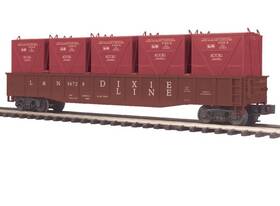 20-98032 Mth Premier Louisville And Nashville Gondola Car With Containers O-scale L&n