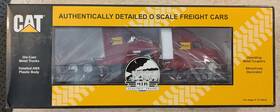 20-98531 Mth Premier Caterpillar Flat Car With 2 Rental Store Haulers O-scale