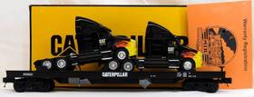 20-98530 Mth 200662 Caterpillar Premier Flat Car With 2 Cool Cat Haulers 1/48 O #200662