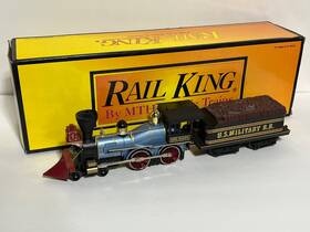30-1257-1 Mth Rail King Union Army 4-4-0 General Haupt Steam Engine With Box O