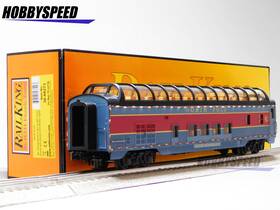 30-68273 Mth Railking North Pole 60ft Streamlined Full Vista Dome Car O Gauge New