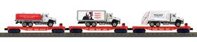 30-70150 Mth Railking Dj Trump 3-car Flat Car With Truck Load Set.. Nib