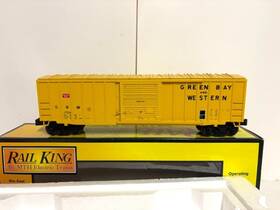 Mth 30-71012 Railking Green Bay And Western 50ft Modern Box Car #1754 With