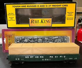 30-50003 Mth 30-7210 Northern Pacific Gondola With Crates And Car Junk Load