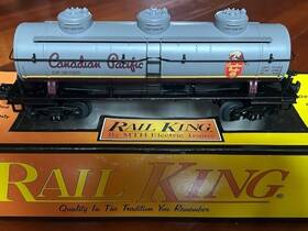 30-73167 Mth Canadian Pacific -beaver - 3 Dome Tank Car O Guage Railking New Oop Rare