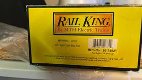 30-74921 Mth Railking Mthrrc 2018 40ft High Cube Boxcar. O/o-27 Gauge Ob