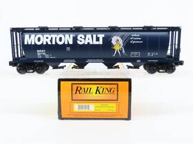 30-75113 Mth O Gauge 3-rail Rail King Mrst Morton Salt 4-bay Hopper #50142