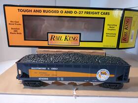 30-75169 Mth Rail King Baltimore And Ohio 4 Bay Hopper With Coal Load B&o 434000 New