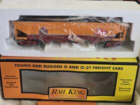 30-75170 Mth Rail King Milwaukee Road 4-bay Hopper With Coal Load. New