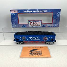 30-75246 Mth Railking Rudolph Reindeer Christmas 4-bay Hopper W Coal New O Gauge