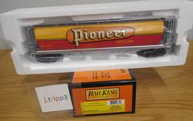30-75734 Mth Pioneer Seeds Corn 4-bay Cylindrical Hopper Car Toy Train O Gauge