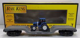 30-7611 Mth O Gauge Construction Flat Car #22893 With Ertl Tractor Ln/box