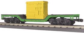 30-76186 Mth M.t.h. Railking John Deere Inch O Sc 2 Rl 47ft Hd Centerload Flat Car Transformer