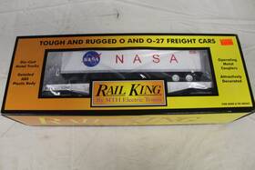 30-76260 Mth Rail King Flat Car With Trailer Nlax 82007
