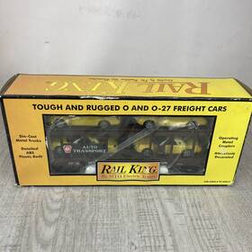 30-76268 Mth Railking Pennsylvania Auto Carrier Flat Car With Ford Thunderbirds