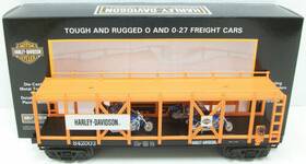 30-76329 Mth Harley Davidson Auto Carrier With 4 Bikes Ln/box