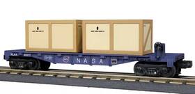 30-76705 Mth Rail King #30-76705 - Nasa Flat Car With 2 Removable Crates Blue
