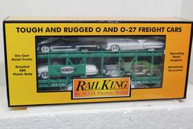30-76878 Mth #30-76878 Rail King New York Central Auto Carrier With Four Ft49 Cadillacs