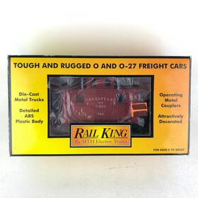 30-77022 Mth Rail King Chesapeake And Ohio Bobber Caboose O Gauge Red New In Box