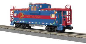 30-77400 Mth Railking North Pole Extended Vision Caboose With Holiday Lights