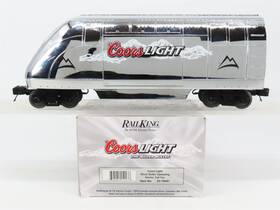 30-78061 Mth O 3-rail Railking Coors Light Silver Bullet Operating Tail Car 30-78061 Mth O 3-rail Railking Coors Light Silver Bullet Operating Tail Car