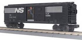 30-79083 Mth O Gauge Ns Operating Box Car With Signal Man Ln/box