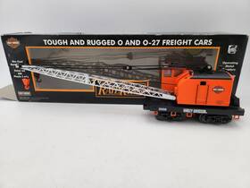 30-79217 Mth Rail King Harley Davidson American Crane Car - O Gauge Rare