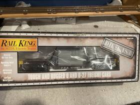 30-8318 Mth Rail King Pennsylvania Die-cast Depressed Flat Car With Transformer
