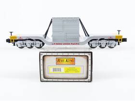 30-8319 Mth O Gauge 3-rail Die-cast Rail King Up Union Pacific Flat Car #50002