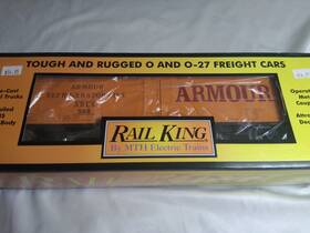 30-78195 Mth 3078195 O Scale Railking Armour Modern Reefer Car Arlx #568 Used With Box 30-78195 Mth 3078195 O Scale Railking Armour Modern Reefer Car Arlx #568 Used With Box