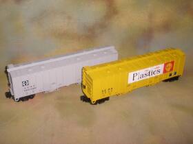 30-7542 Mth 507073 2 Rail King Airslide Hoppers Shell #3529 And Santa Fe #310025 -75104