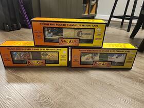 Mth 658081253060 Set Of 3 Rail King Christmas Freight Cars