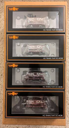 80-90086 Mth 70-ton Center Discharge Ore Cars 4-car Set #3 Canadian National Ho Scale