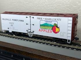 85-78000 Mth -- Ho Scale Adams County Apples 40 Ft Steel Ice Bunker Reefer Inch Biglerville Pa New