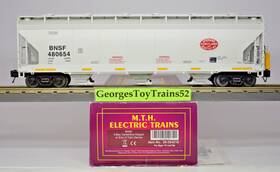 20-20421e Mth Premier Prem 3-rl O #480654 Bnsf Heritage Sp&s 3-bay Cyl Hopper With Etd Lnib