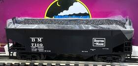 20-97753 Mth Premier Boston And Maine 2-bay Offset Hopper #7109 O-scale Coal Load