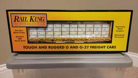 30-76487 Mth Rail King Chessie Bulkhead Flat Car With Lumberload New Uncataloged