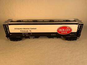 30-75195 Mth Railking Pittsburg Brewing 4-bay Cylindrical Hopper #435205 Ob