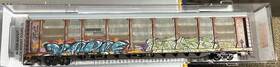 11144480 Mtl N Scale Ns Enclosed Autorack Weathered Rd# 992536 In Jewal Case