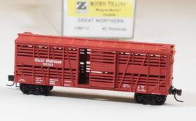 Mtl 13801-2 Z-scale 40ft Sp Despatch Stock Car Great Northern