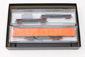 16-220 Mtl N Scale Nse 80ft Girder Heavyweight Flat Car Set Bethlehem Steel Lv