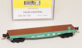 Mtl 695140019359 525 00 120 Z-scale Penn Central 40ft Flat Car /metal