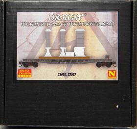 99302232 Mtl New N #99302232 Runner Pack Weathered 50ft Flatcars With Loads Drgw 2