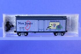 21382 New Jersey Micro Trains N Scale Us State 40foot Standard Rtr Box Car