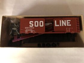 4953-1 New Soo Line Ho 40 Ft. Aar Boxcar Kit By Roundhouse Bev-bel Custom Painted