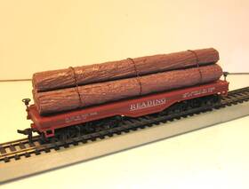 9446 Ok Hotco Ho Scale Reading 16 Wheel Flat Car With Log Load