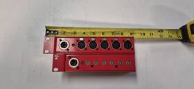 1x6emo On Set Electrics Breakoutbox Dc Input/output Red Metal 10in X 2.5in
