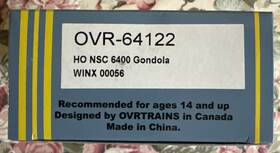 Ovr-64122 Otter Valley Railroad Winx Nsc 6400 Cubic Foot Scrap And Trash Gondola #00056