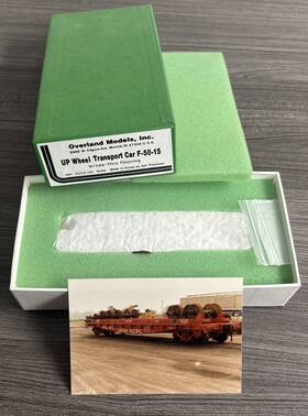 Omi-3024 Overland Models Inc. Ho Brass Up Wheel Transport Car F-50-15 Unpainted And Nos