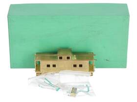 Omi-1256 Overland Ho Brass Lehigh And New England Ne Caboose - Unpainted Ex/box
